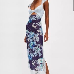 Free People Blue and White Floral Dress
